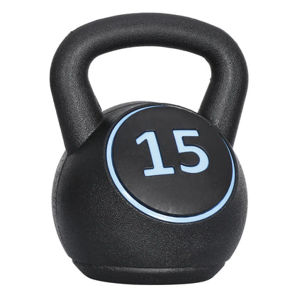 3-Piece Kettlebell Set Fitness Strength Training Exercise with Base Home Gym